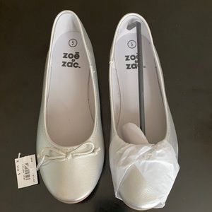 Girls ballet flats in silver